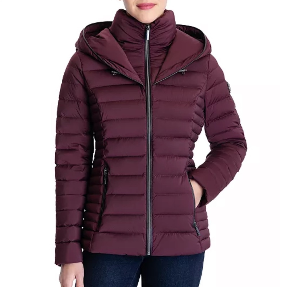 Michael Kors - Women's Hooded Stretch Packable Down Puffer Coat